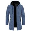Men's Mid-Length Hooded Plain Loose Casual Sweater Autumn Adn Winter Fashion Warm Cardigan Sweaters Knitwear