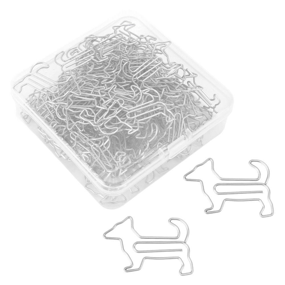 100Pcs with Storage Box Paper Clips Gold/Silver Metal Paper Clips Reading Bookmarks