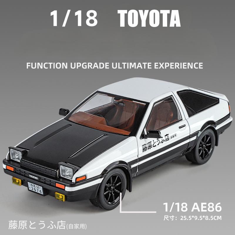 CJS1 Initial D 1:18 TOYOTA AE86 Trueno JDM Спортивный Автомобиль Металлический Литой Модель Автомобиля Мальчишеский Высокодетализированный Миниатюрный Праздничный Подарок
