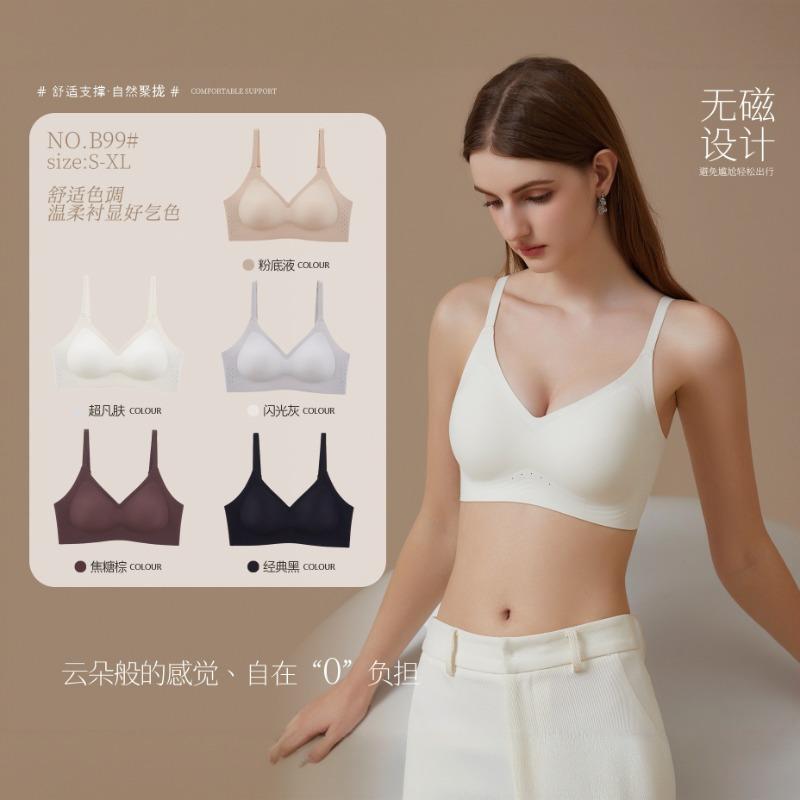 Women S Push Up Bra Thick Fixed Cup Seamless No Underwire For Small Bust