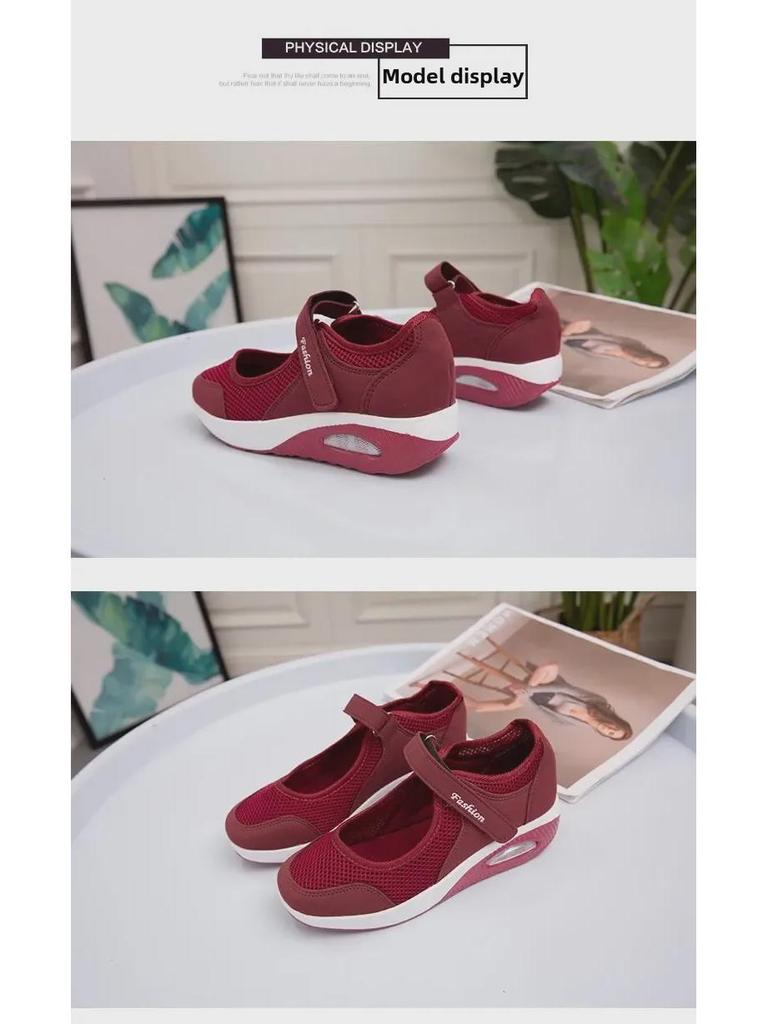 Лето 2023 г. Женские низкие кроссовки с воздушной подушкой и липучкой