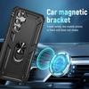 Protective Case - BOOLING - for Samsung Galaxy S25 Plus - Black - Shockproof - Rotating Ring