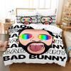 3D Печать Bad Bunny Un Verano Sin Ti Комплект пододеяльника Модная холщовая картина Комплект постельного белья Комплекты чехлов на одеяло размера Queen