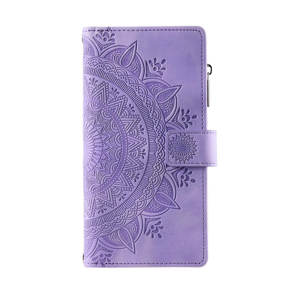 For Samsung Galaxy All Series for A Series,J Series,S Series,Note Series Embossed Design Flip Leather Zipper Wallet Handbag Case Cover