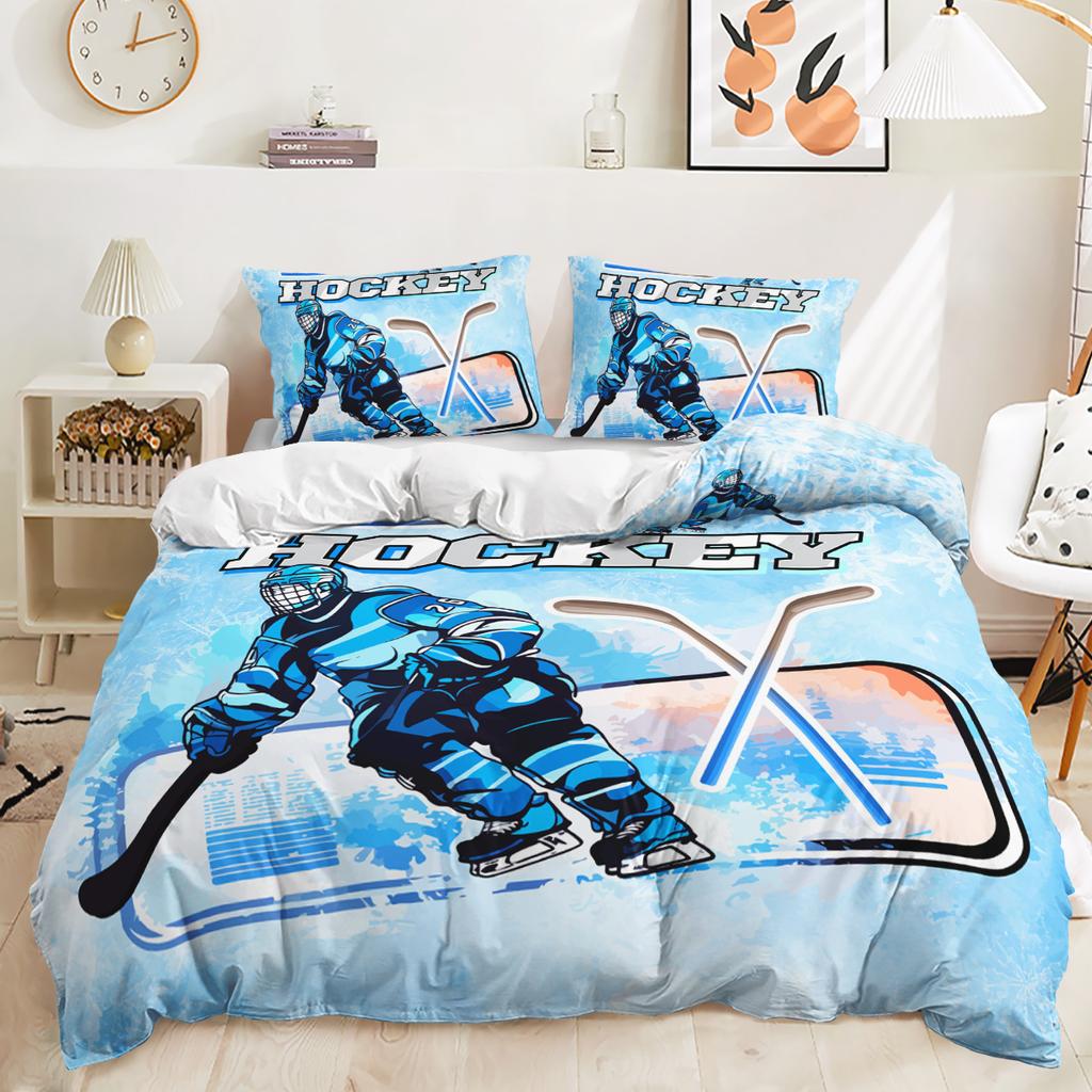 Футбольный 3D-принт с цифровым узором пододеяльник наволочка постельное белье для спальни комплект из трех предметов