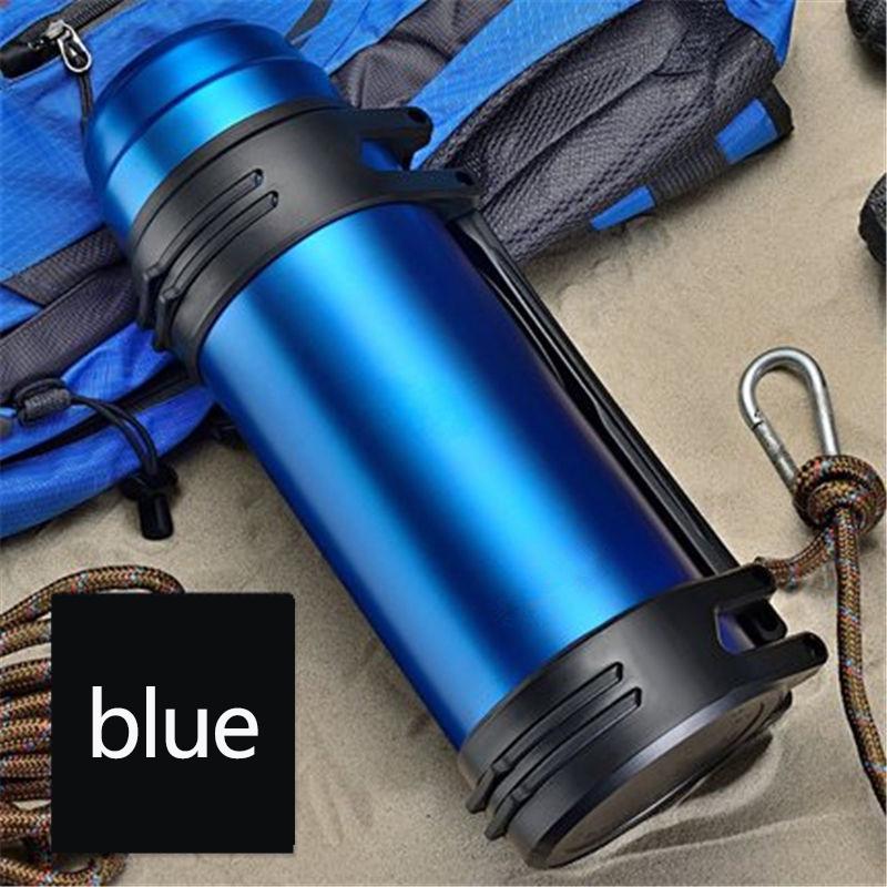 WTEMPO 1.2/1.6/2/3/4L Stainless Steel Thermal Insulation Pot Outdoor Sports Large Capacity Kettle Coffee Tea Water Bottle