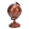 Alloy Globe Model Wine Red Decorative Metal Globe Ornament for Office Study Decor