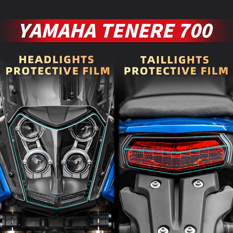 Для мотоцикла YAMAHA TENERE 700 Аксессуары для фар Прозрачная защитная пленка Наклейки для модификации передней и задней фар Велосипедные фары