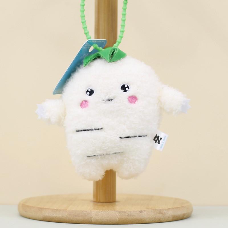 Adorable Plush Farm Monsters Keychains Cute 4-inch Plant Stuffed Bag Charms Soft Pp Cotton