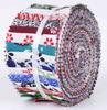 40Pcs Block Print Cotton Precut Fabrics For Quilting Craft Strips 2.5x42inches Jelly Roll -