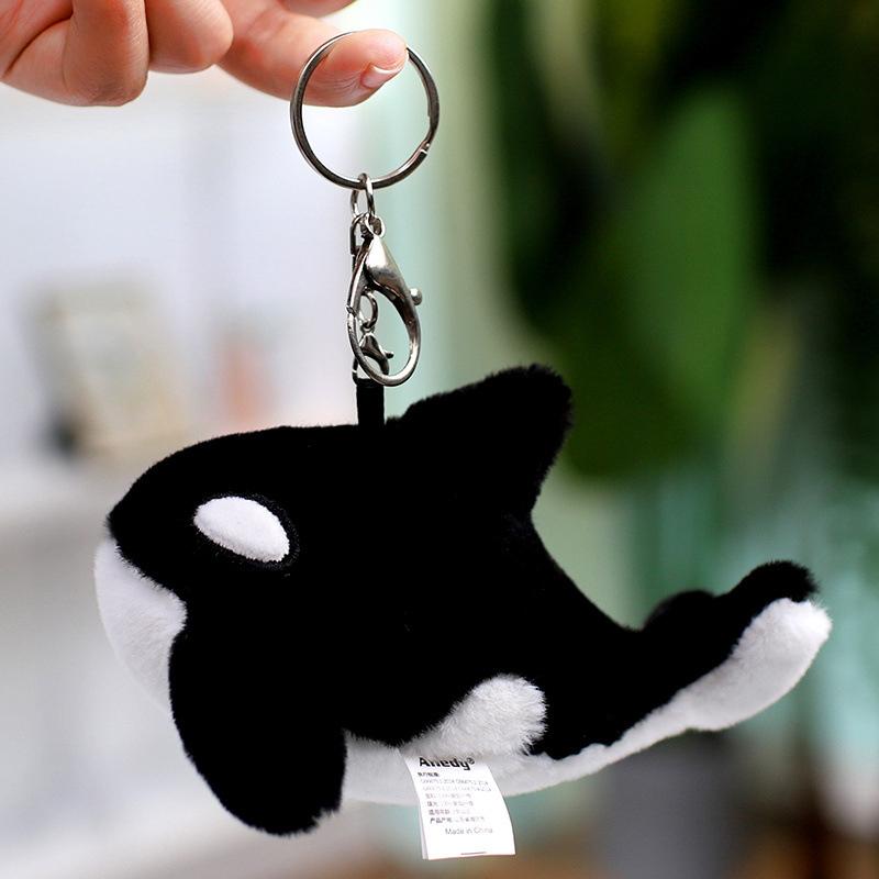 Cute Marine Animals Seal Shark Whale Plush Toy Keychain Bag Pendant Kids Gifts