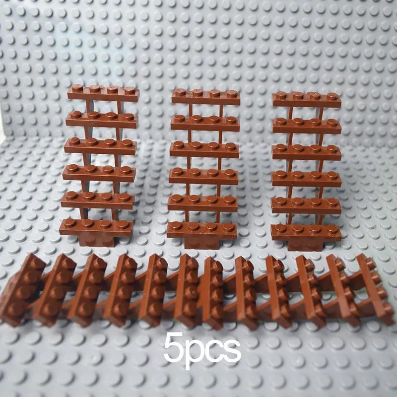5pcs Staircase MOC Bricks 7x4x6 House Stairs Straight Open 30134 Steps Ladder Modular My City Building Block DIY Bricks Toys