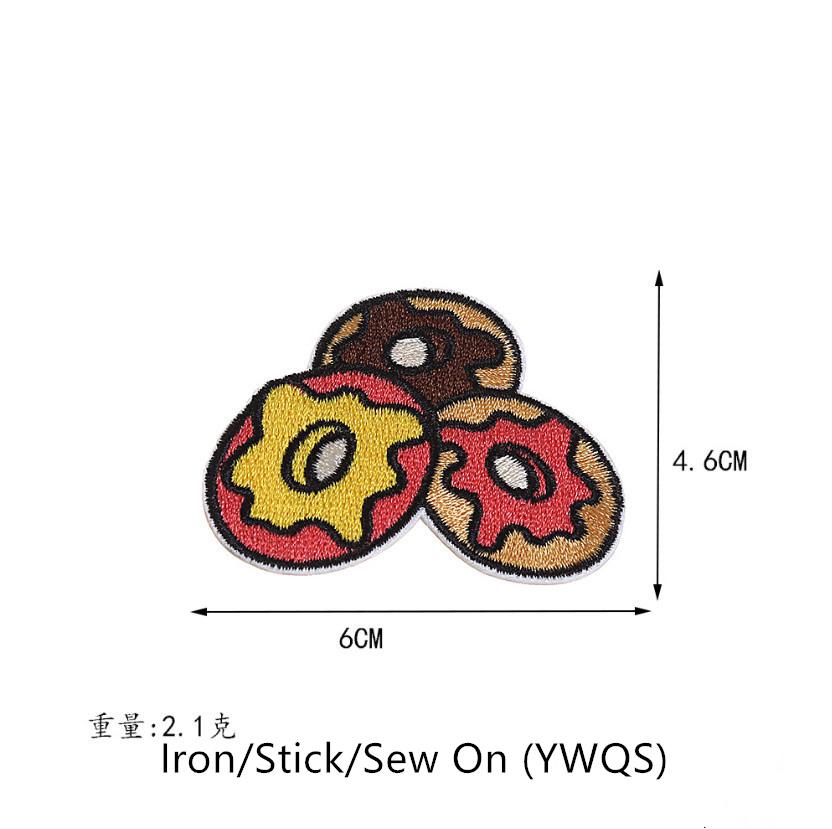 10 Pcs Stick Iron Food Embroidery Patches Embroidered Clothing Hat Bag Shoe Repair Material Phone Gift Box Decor DIY Accessory