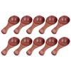 10pcs Poon Wooden Short Handle Wide Mouth Milk Powder Seasoning Spoon Kitchen Utensil