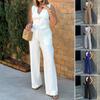 Women Suit Women Vest Elegant Lady Baggy Pants Set with Sleeveless Vest Women's High Waist Wide Leg Pants In for Fashionable