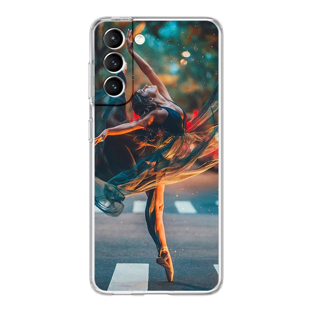 Простой чехол для телефона с балетным лебедем для Samsung Galaxy S23 S22 5G S20 Ultra S21 FE 5G S10E S9 S8 S10 Plus Мягкая задняя крышка