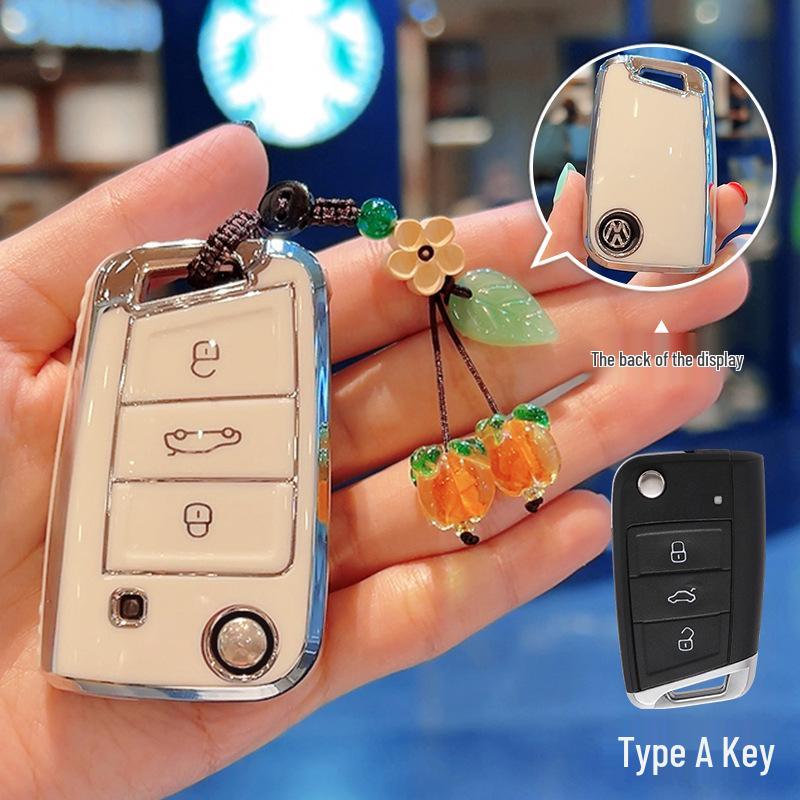 Volkswagen Key Covers Fit: Magotan, Passat, Sagitar, Polo, Bora, Tharu, Tayron, Lavida, Tiguan, T-Roc