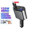 120W Car Retractable Charger,Starry Sky Roof Light,Super Fast Phone Charger Cigarette Lighter Adapter for iPhone Android
