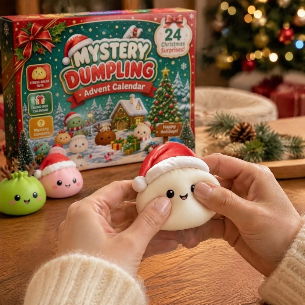 24Pcs Christmas Toy Christmas Fidget Toy Set Dumpling Slow Rising Squeeze Toy Christmas Gift