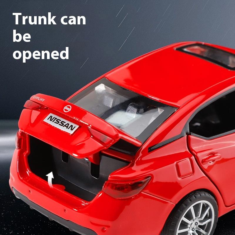 Масштаб 1/32 Сплавная машина Nissan Sylphy Литая металлическая модель Звук и свет Детская игрушка Имитированная миниатюрная модель автомобиля Детские игрушки Подарок для мальчика