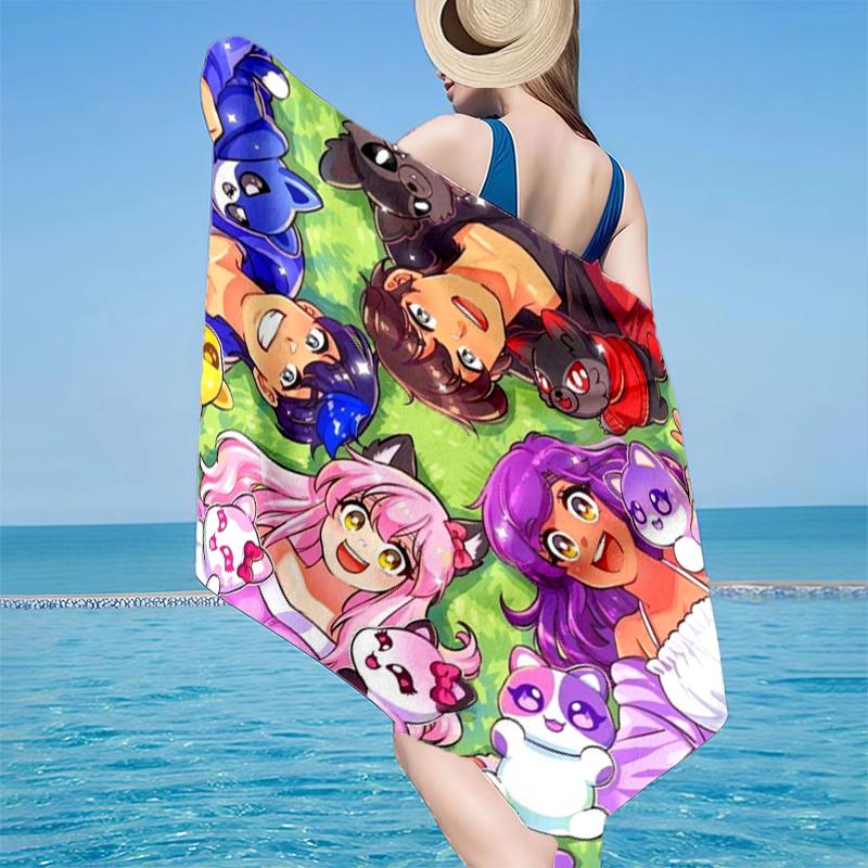 Purple Powerhouse Beach Towel, Super Soft Microfiber, Gift for Her/Him, Birthday, for Pool, Beach, Travel, Home Decor Fan gifts