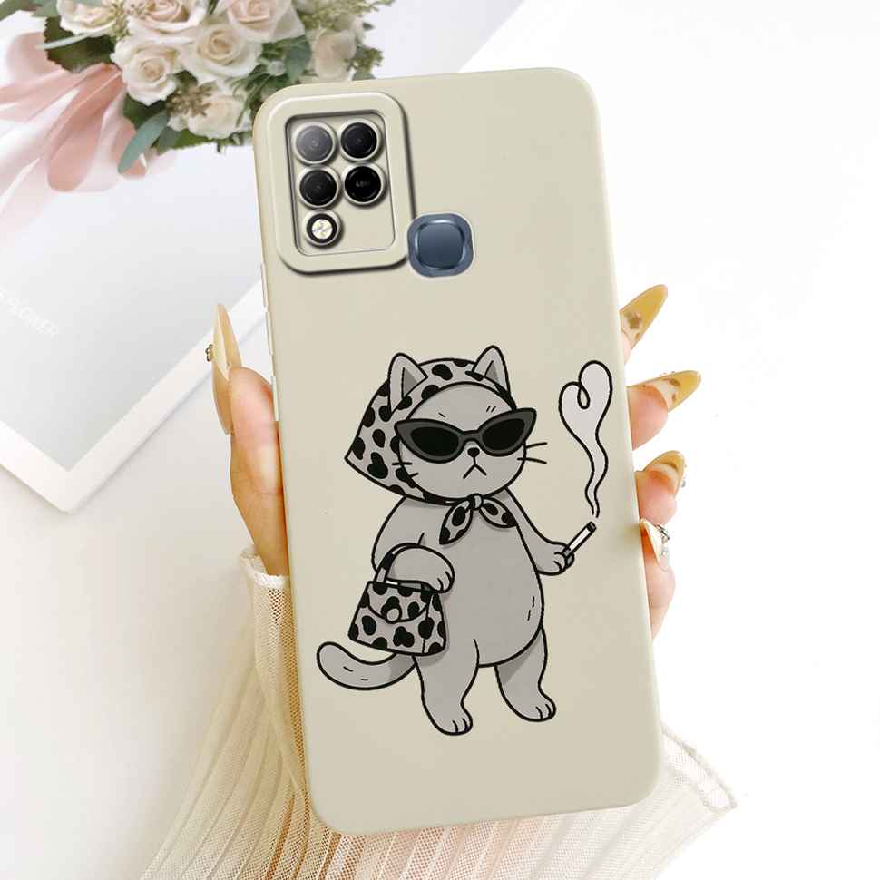 For Infinix Hot 10s Case Fashion Butterfly Painted Soft Silicone Phone Cover For Infinix Hot10s Hot 10s X689B X689 Cases