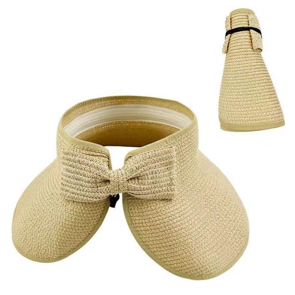 Open Top Women's Sun Hat Bohemian Style Straw Hat New Sun Visor Hat  Outdoor & Travel