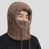 Флисовый балаклава для женщин Зимний цельный набор шапка-шарф Ветрозащитный лыжный подшлемник для лица