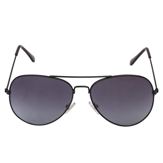 Dervin Unisex Adult Aviator Sunglasses Multicolor Frame, Black, Blue Lens (Free Size) - Pack of 2