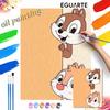 Disney Oil Painting DIY Digital Painting Chip and Dale Characters HandPainted Wall Art for the Living Room and Entryway.