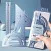 Children Study Aluminium Ruler Set Metal/Plastic/Soft Geometry Maths Drawing Compass Stationery Rulers Mathematical for School