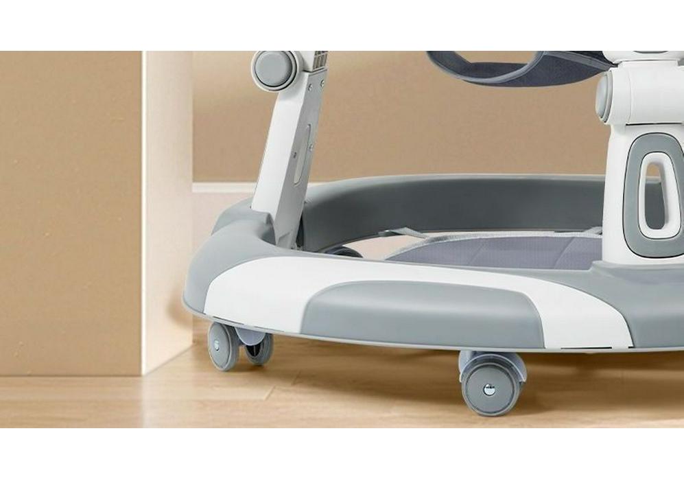 Регулируемая складная ходунок для малыша с колесами против опрокидывания и поддержкой от косолапости