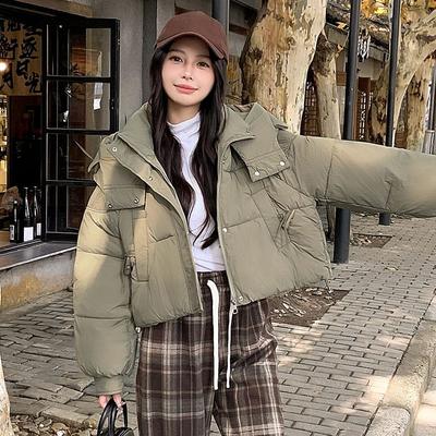 Женское повседневное зимнее хлопковое пальто в корейском стиле, свободное, утолщенное, простая модная куртка