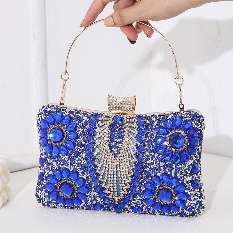 Luxe Ladies Evening Bag With Sparkling Rhinestones For Weddings And Gala Events