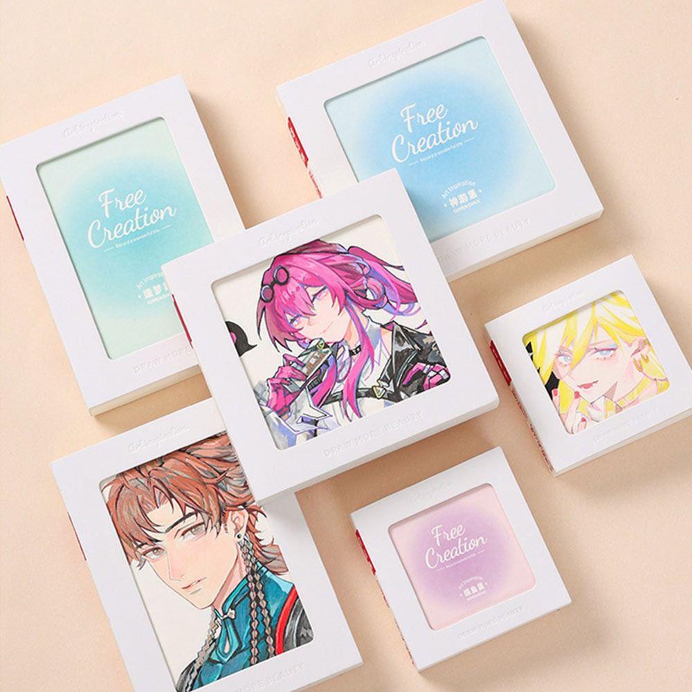 Thick Cardboard Sketchbook 48 Sheets Painting Book Mini Watercolor Book Watercolor