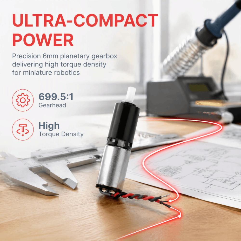 Mini 6mm Diameter Planetary Gear Motor 46RPM DC 3V Micro DC Motor Low Noise High Torsion Mini Planetary Motor For Automation