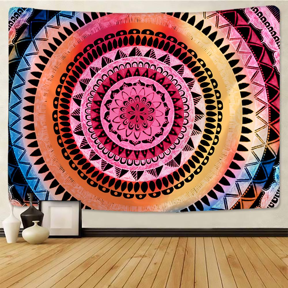 Гобелен с глазом мандалы, настенный психоделический колдовство, гадание, индийский дорожный матрас, богемный домашний декор