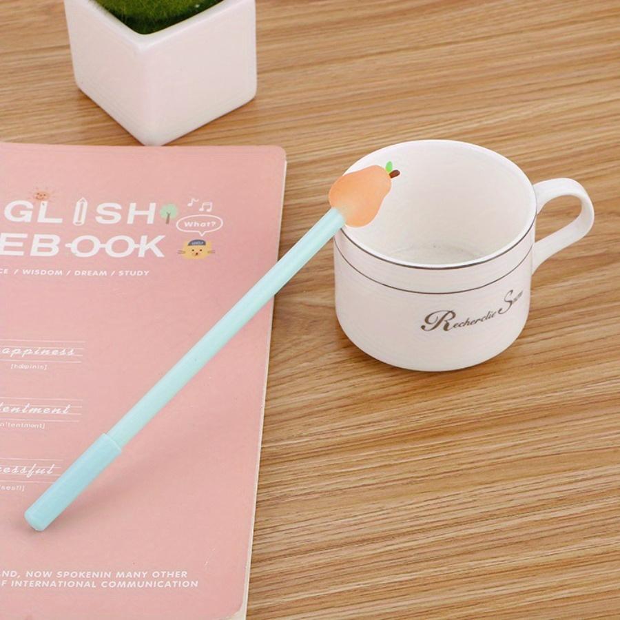 Back To School Season 10pcs 0.5mm Creative Fruit Gel Pen Cute Small Fresh Water-based Pen Learning Stationery Office Supplies Signature Pen
