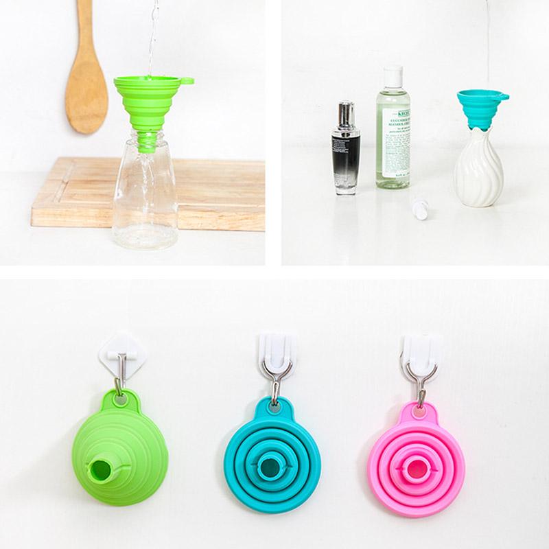 1 шт. кухонная мини-силиконовый гель складная воронка-хоппер кухонные гаджеты для приготовления пищи