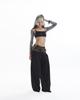 KAIYA Sheena Camo Layered Pants - Black