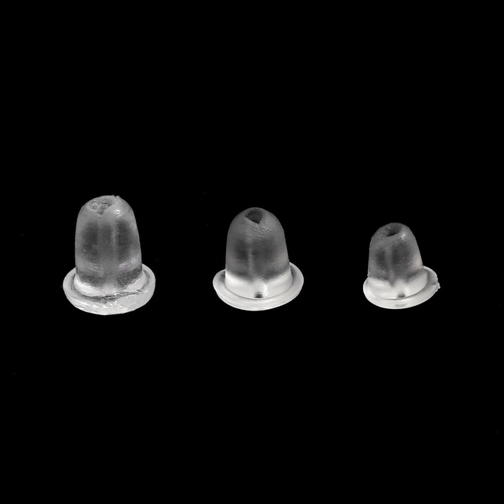 200pcs/lot Rubber Earring Back Silicone Round Ear Plug Blocked Caps Earrings Back Stoppers For DIY Earring Jewelry Making 2031