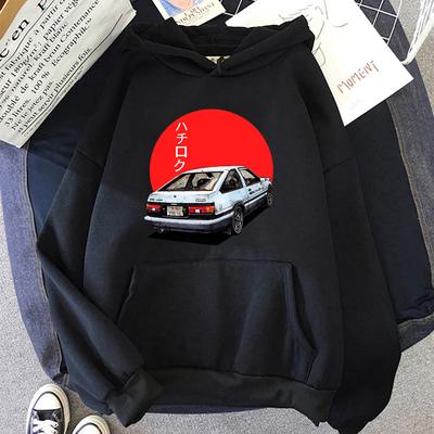 Initial D Толстовка AE86 Унисекс Модная Толстовка с принтом Японские толстовки с длинными рукавами Мужчины Женщины Harajuku Аниме Толстовки Мужской мультяшный автомобиль