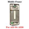 Средняя рамка для Samsung A33 5G A336, передняя рамка корпуса LCD с боковыми кнопками, запчасти для ремонта
