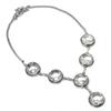 White Topaz Gemstone 925 Sterling Silver Jewelry Necklace 18"