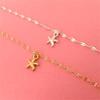 Браслет на щиколотку с подвеской Gold Star Charm Ankle — легкий и регулируемый модный аксессуар для лета и пляжа