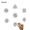 7 Pcs Yellow Meteor Hammer Metal Dice Solid Metal Polyhedral Dice Set Suitable for Role-Playing RPG  Board Game Card Game
