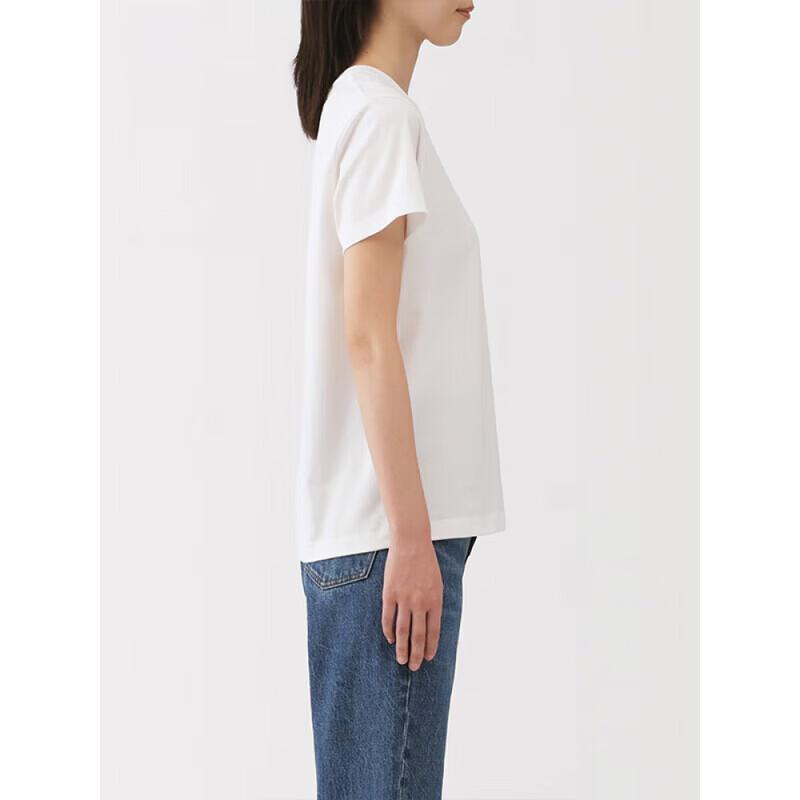 MUJI Футболка с коротким рукавом и круглым вырезом, ткань Tenjiku