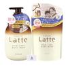 Ma&me Latte, a Liquid Body Soap for Kids and Adults, with an Apple and Peony Scent. 490ml Bottle + 360ml Refill. This Moisturizing, Dense Foam Soap Co