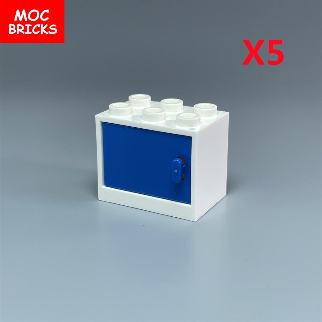 Коробка-шкафчик для кубиков MOC Контейнер 2x3x2 Шкафы Собираемые Частицы 4532 4533 Городской Дом Строительные Кирпичики Детали