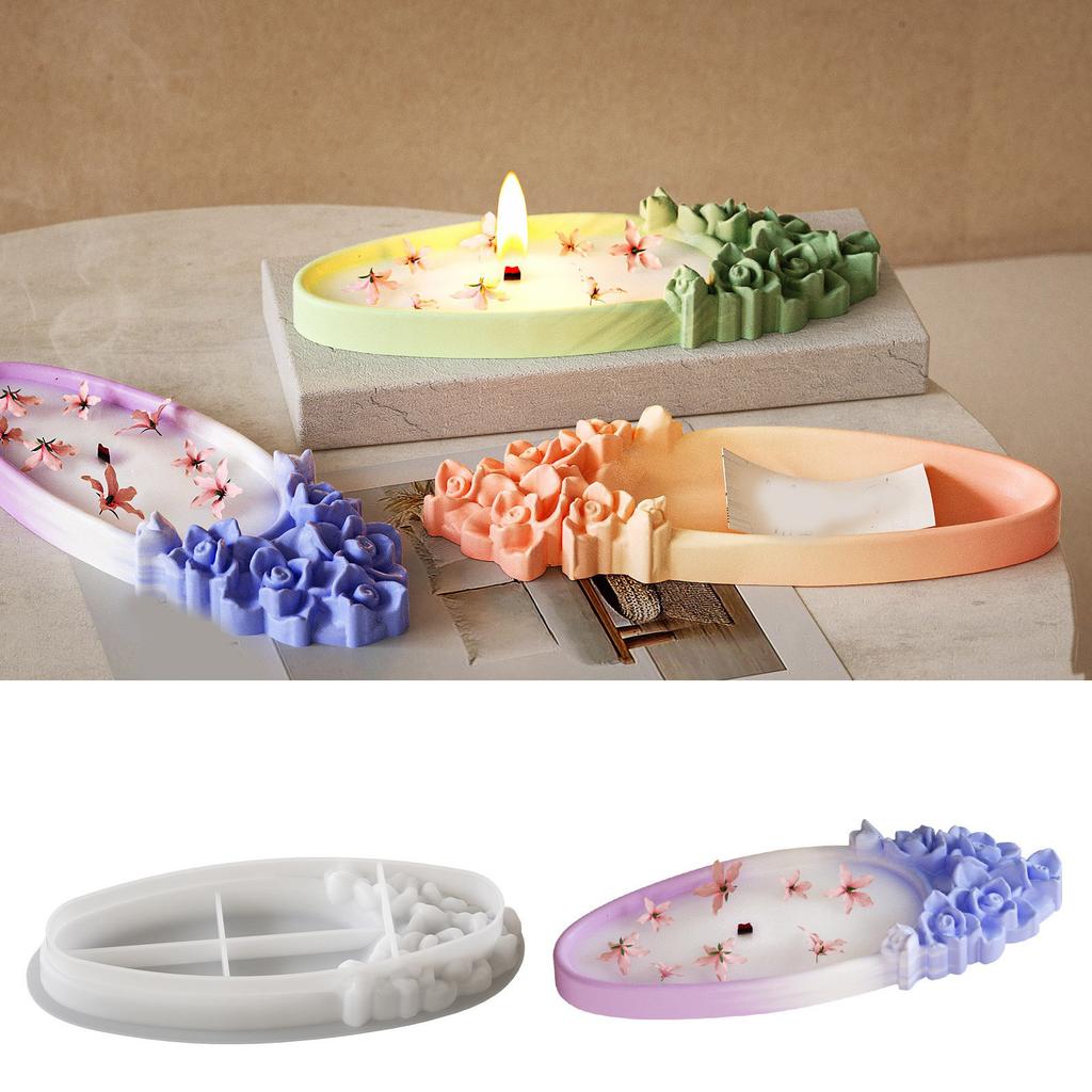 Practical Rose Flexible Silicone Tray With Sturdy Base Great For Dining Table Setting and Event Planners Daily Use